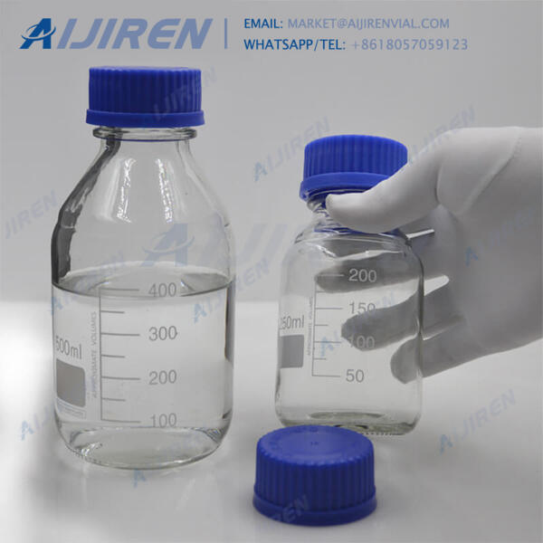 Cheap graduated glass bottle reagent GL45 screw cap price